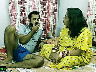 Indian red-hot bhabhi with bated breath recoil